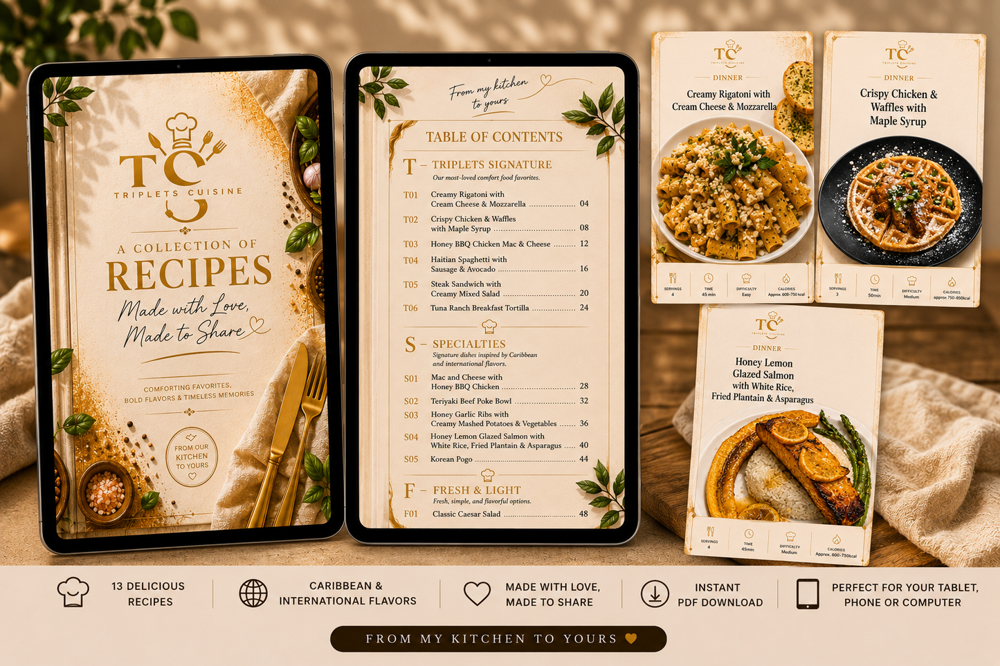 Triplets Cuisine Vol1 -Libro de cocina digital
